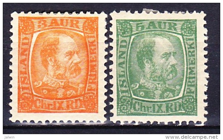 ISLANDE 1902-04 YT N° 34 Et 36 * - Unused Stamps