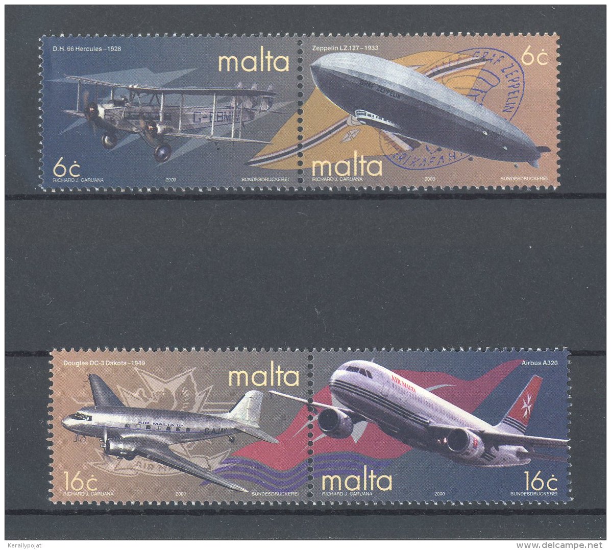 Malta - 2000 100 Years Of Flying MNH__(TH-17947) - Malta