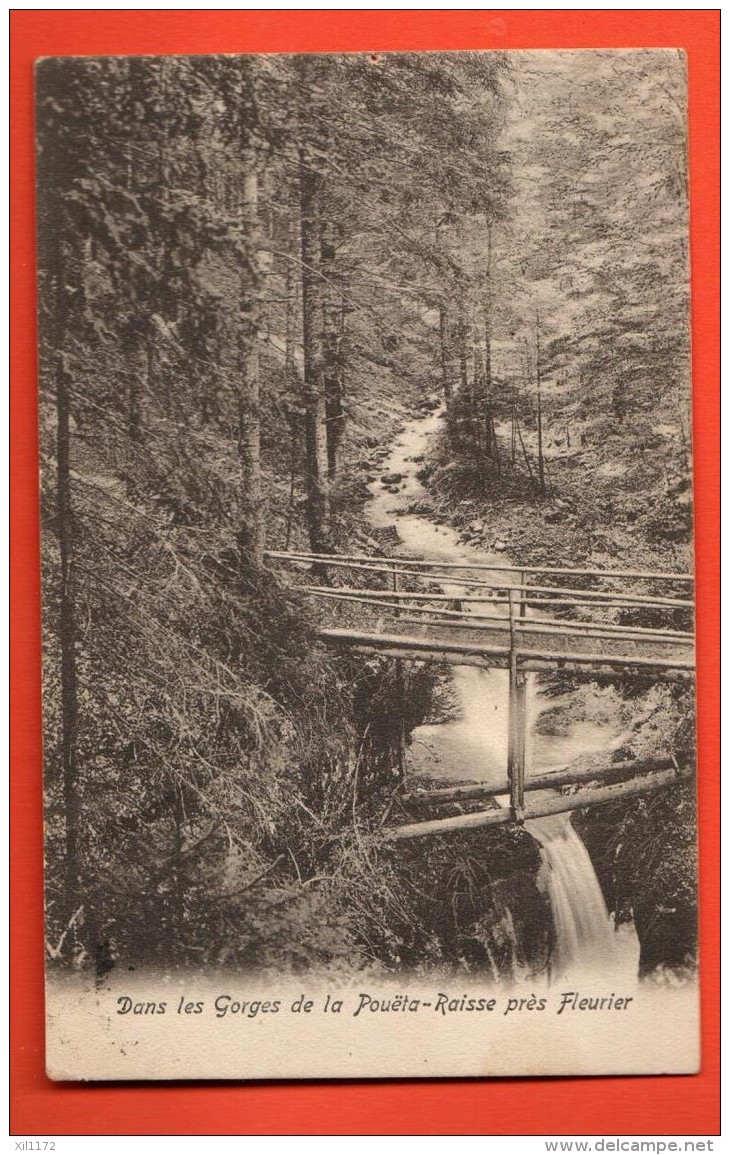 HBY-19  Dans Les Gorges De La Poueta-Raisse Près De Fleurier.  Cachet 1909 - Fleurier