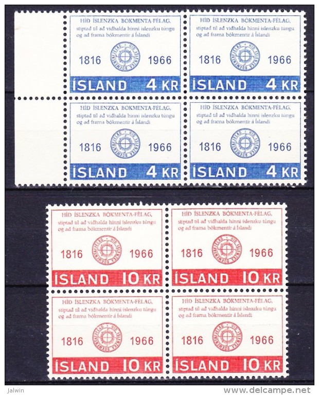 ISLANDE 1966 YT N° 361 Et 362 ** - Neufs