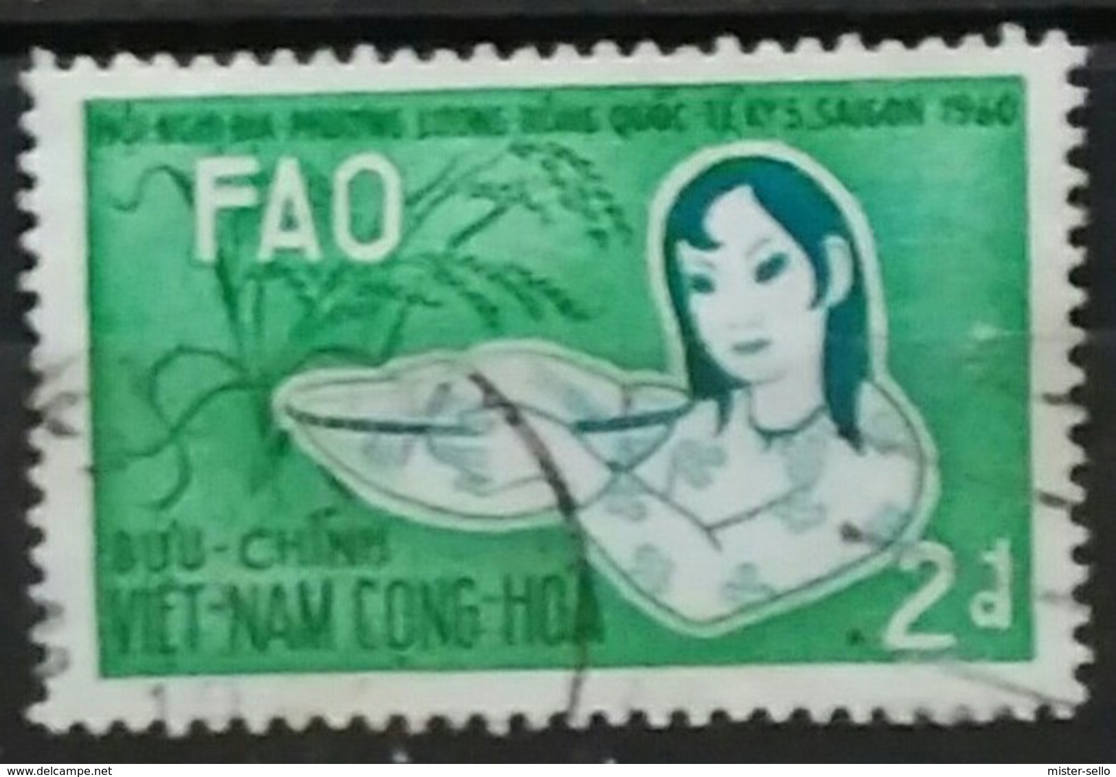 VIETNAM DEL SUR 1960 The 5th International Conference Of The Food And Agriculture Organization Or FAO. USADO - USED. - Vietnam