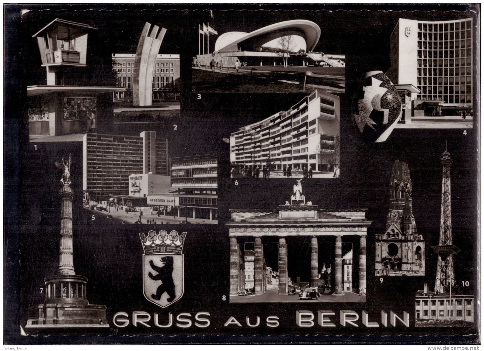 Berlin - S/w Mehrbildkarte 344 - Autres & Non Classés