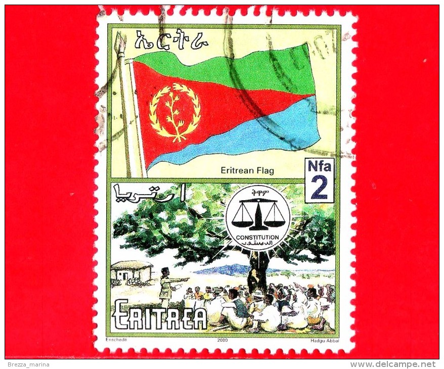 ERITREA - Usato - 2000 - Bandiera - Flag - Constitution - 2 Nfa - Eritrea