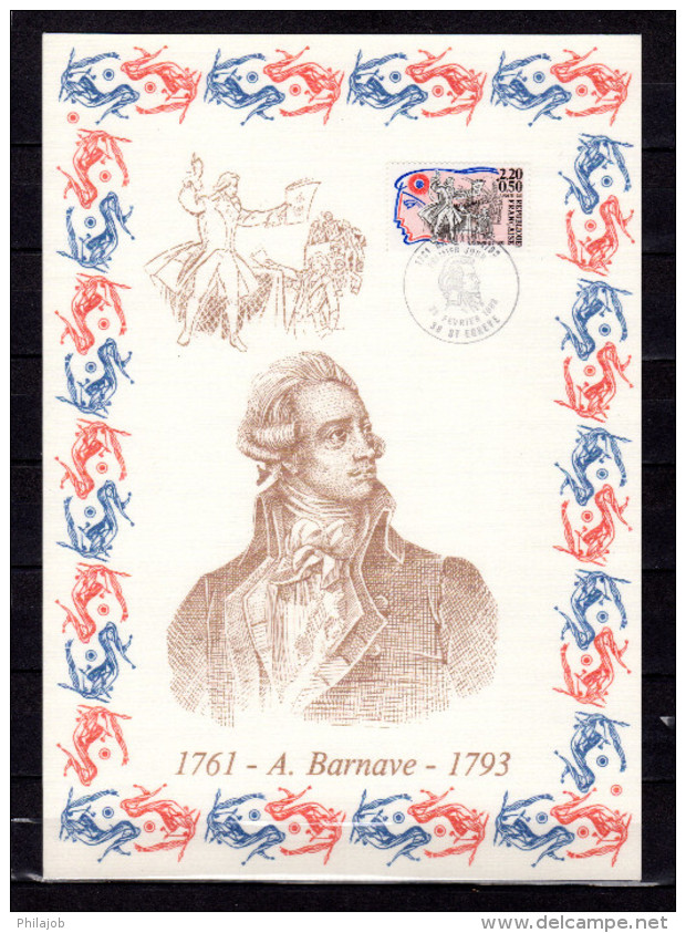 FRANCE 1989 : Encart 1er Jour N°té / Soie Rare (76/1750) Edit° A.M.I.S. : " A. ARNAVE ". N° YT 2568. Parf état - Franz. Revolution