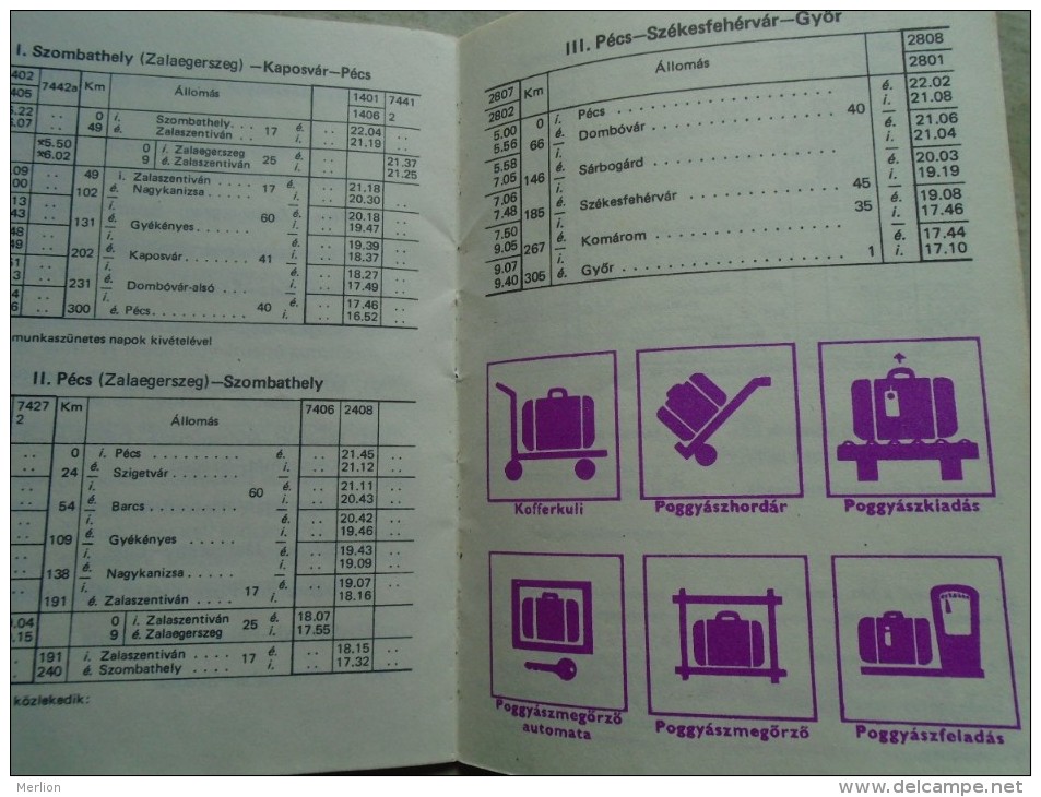 D142133  Small Booklet In Hungarian - TIMETABLE   Domestic Express Trains  Express National -1982/83 - Europe