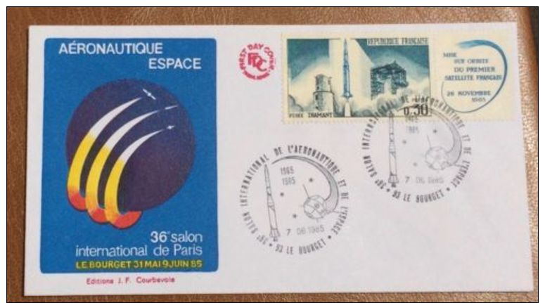 £££ FRANCE - FDC -1985 - Salon Aéronautique - Fusée Diamand - Non Classés