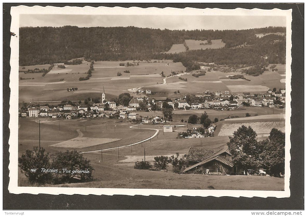 Travers. Vue Générale. Carte Photo No. 166 . 1935 - Travers