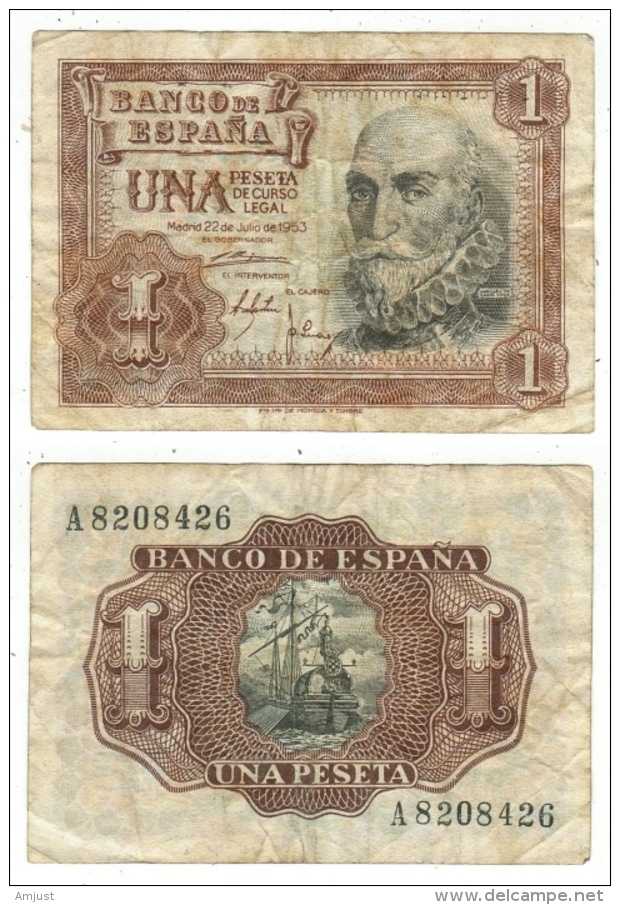 1Pesetas 1953 - 1-2 Peseten