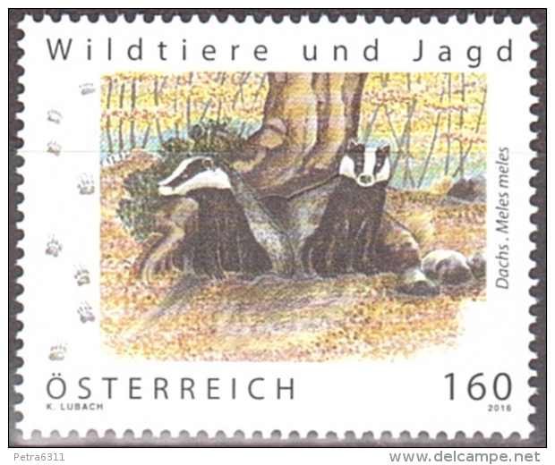 Austria Österreich 2016  Wildtiere Und Jagd (V)  MNH / ** / POSTFRISCH - Nuevos