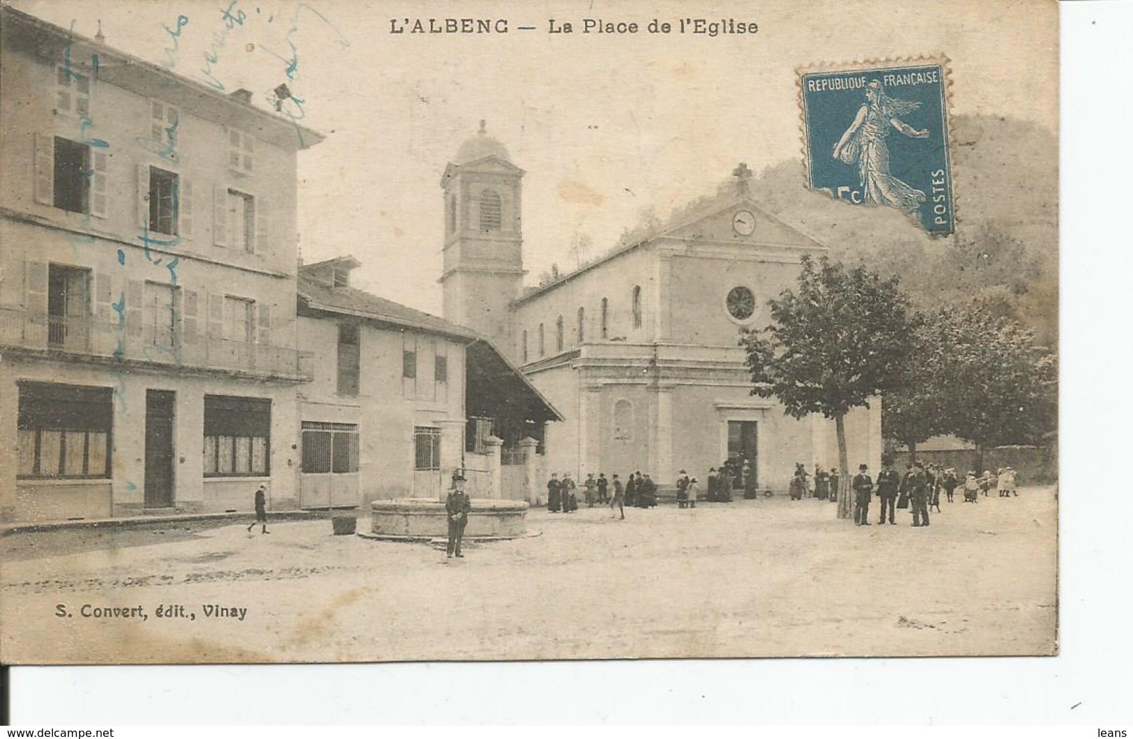 L ALBENC  La Place De L'eglise   ETAT !!! - L'Albenc