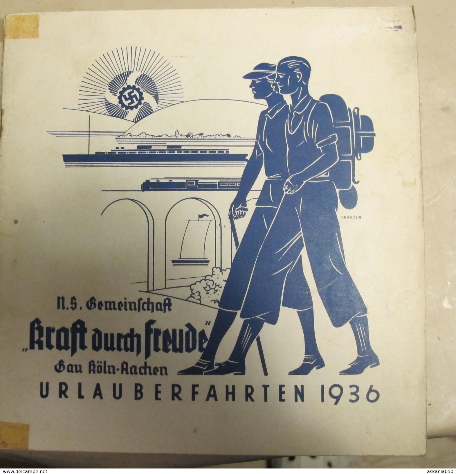 2016.11 NSDAP Kraft Durch Freude Gau Köln-Aachen Überlauberfahrten 1936 - German