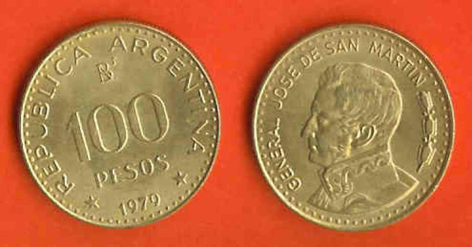 ARGENTINA 1979-81 100 Pesos Alu-bronze KM60 C378 - Argentina