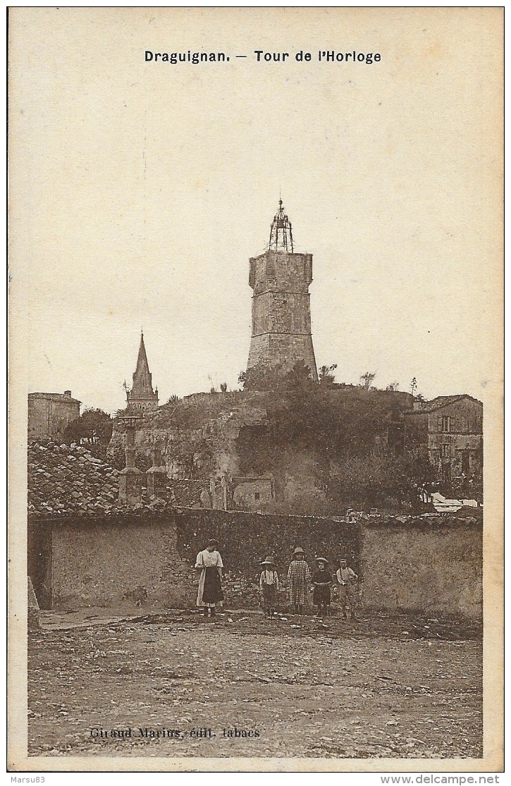 Tour De L'Horloge  * Belle Cpa Animée**  (11-11-1910) Ed. LL N° 75 - Draguignan