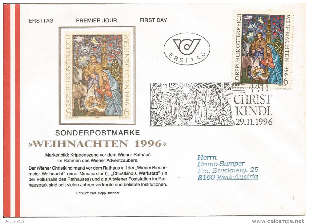 CHRISTKINDL, Ersttag, 7 Stk. 5 Scan - Otros & Sin Clasificación