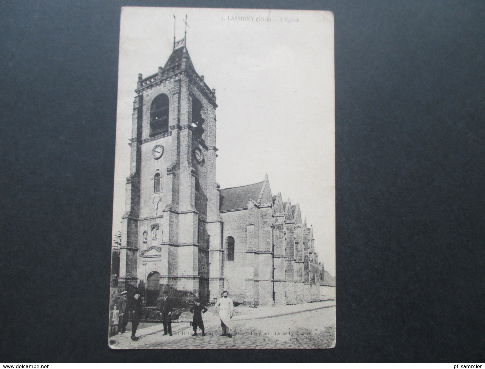 AK Feldpost 1. WK Frankreich 1914 Lassigny (Oise) L`Eglise. 18. Reserve Division. - Lassigny
