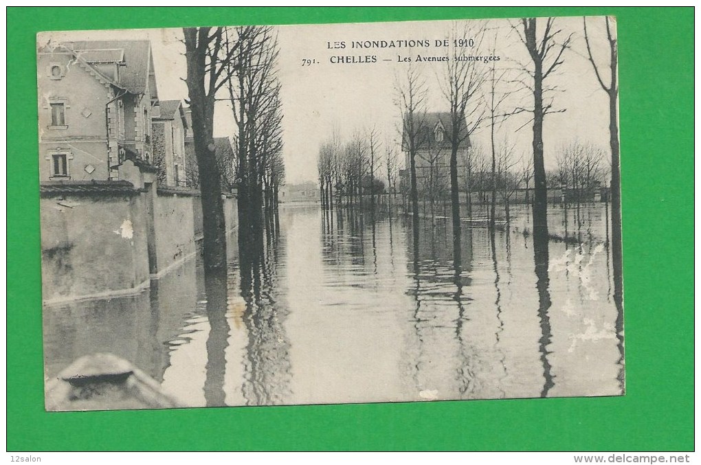 CPA 0030 77 CHELLES Crue De La Marne 1910 - Chelles