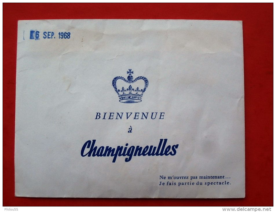 54 Enveloppe Publicitaire  Bieres "CHAMPIGNEULLES"       1968 - Factures