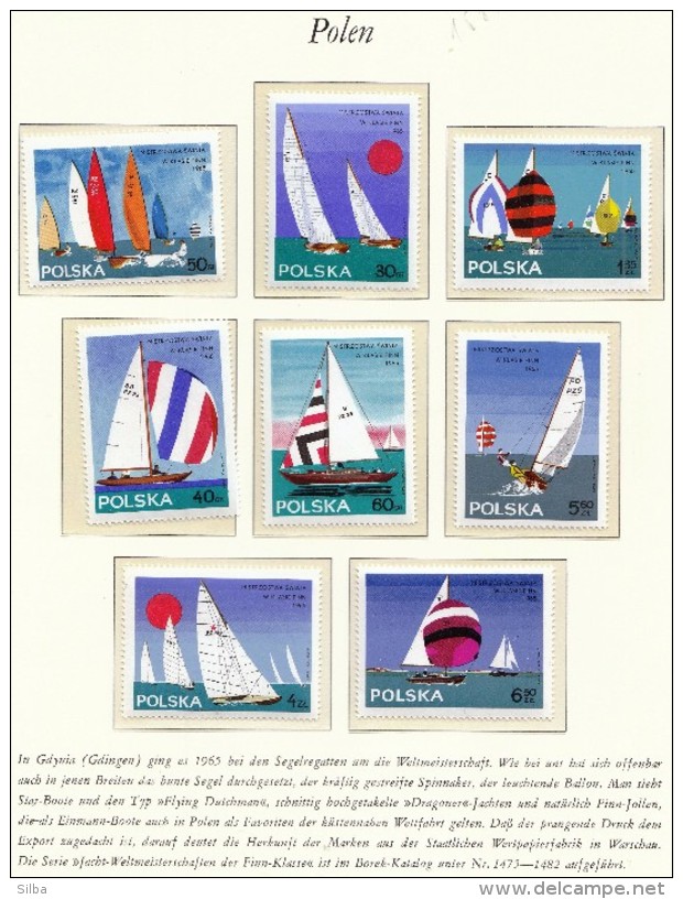 Cocos Islands 1965 / Sailing Sport / MNH / Mi 1587-1594 - Segeln