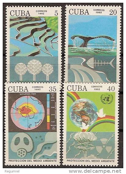 Cuba 3186/89 ** Medio Ambiente. 1992 - Ungebraucht