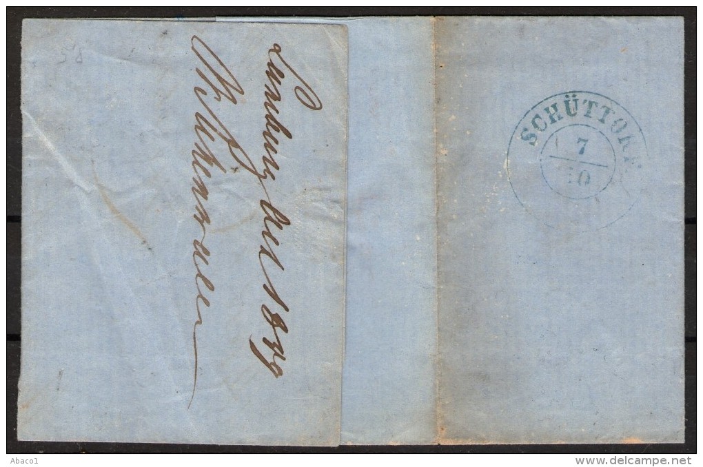 Lüneburg 6/10 1857 Auf Brief Nach Schüttorff - Hannover