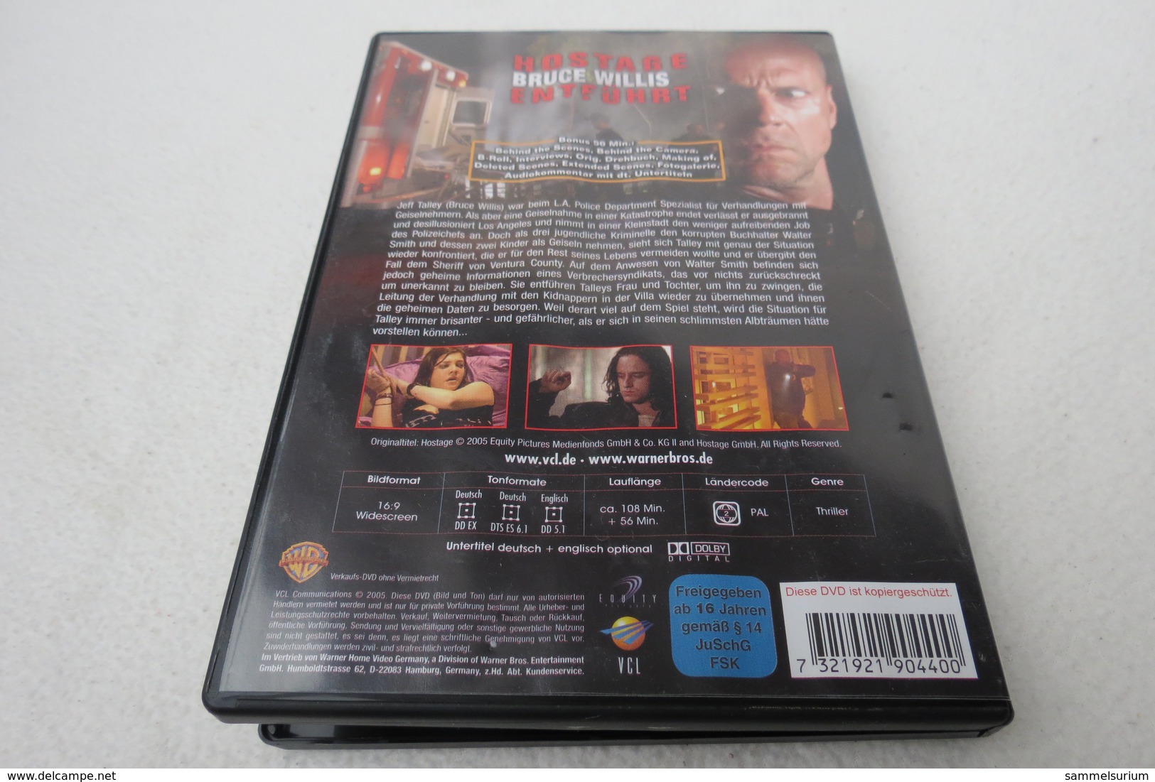 Doppel-DVD "Hostage / Entführt" Wie Weit Würdest Du Gehen, Um Deine Familie Zu Retten? Bruce Willis - Musik-DVD's