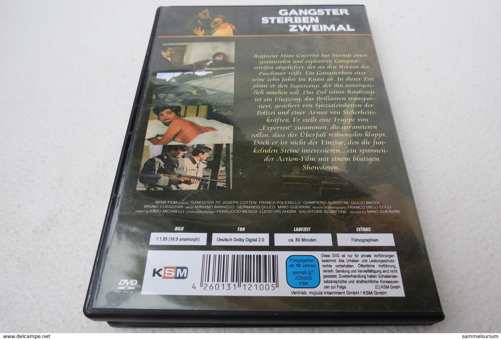 DVD "Gangster Sterben Zweimal" Der Tollkühne Millionenraub, Ein Thriller-Klassiker, Joseph Cotton, Franca Polesello - Musik-DVD's