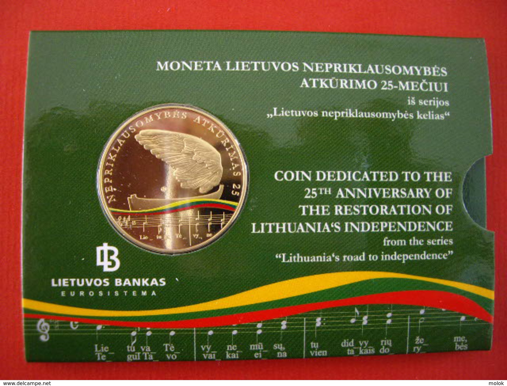 Lituanie 5 &euro; Prooflike 2015 - Lituania