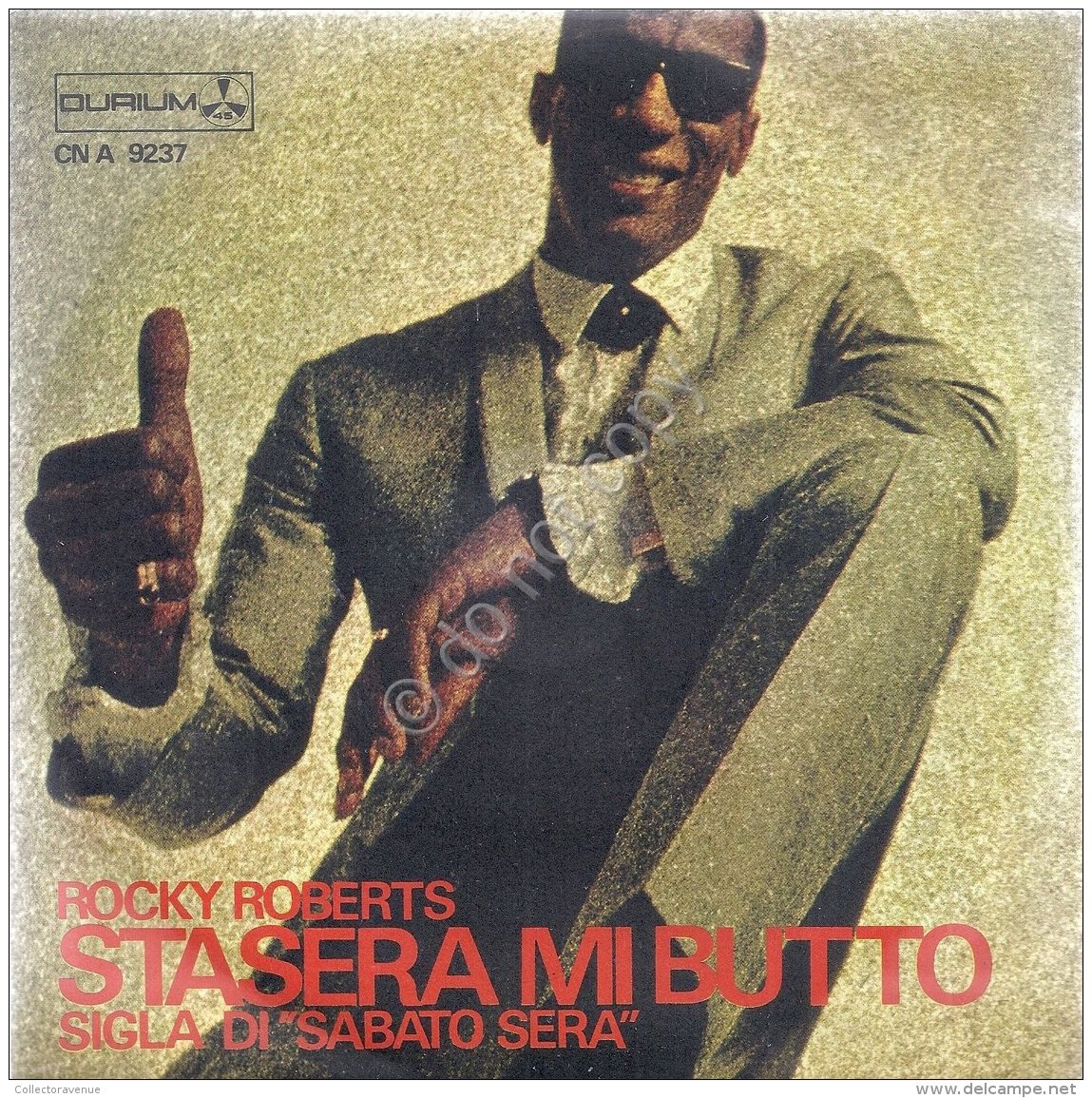 Disco 7" 45 Giri - Rocky Roberts - Stasera Mi Butto - Just Because Of You - EX+ - Altri & Non Classificati