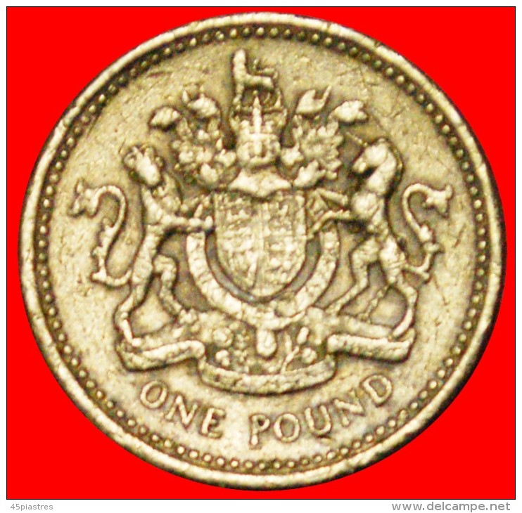 § 2 Sold COAT OF ARMS: GREAT BRITAIN  1 POUND 1993! LOW START  NO RESERVE! - 1 Pound