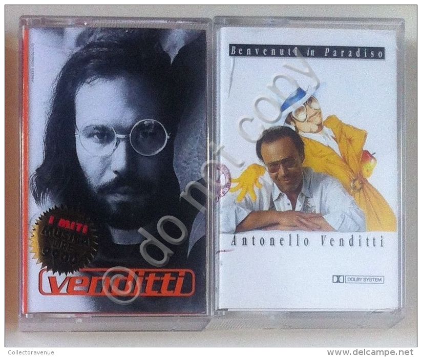 Musica Italiana - Antonello Venditti - Lotto Di 2 Cassette - 2 Cassete Lot - Altri & Non Classificati