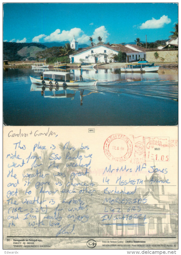 Paraty, Brazil Postcard Posted 1998 Meter - Other