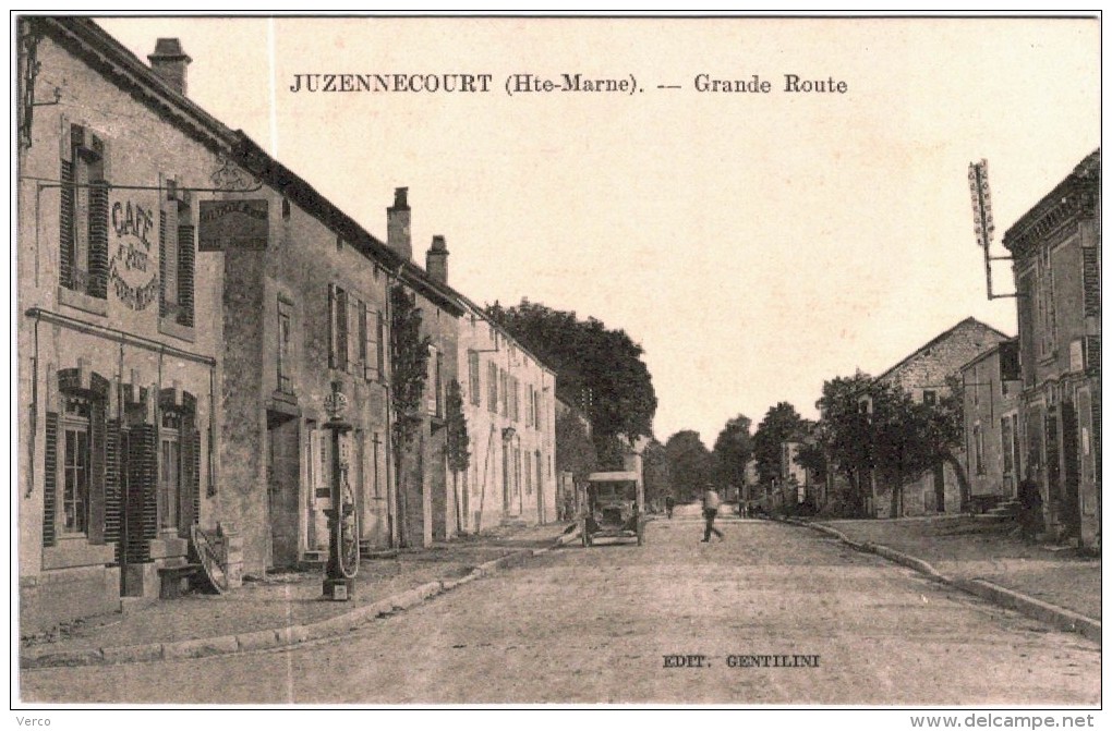 CARTE POSTALE ANCIENNE DE JUZENNECOURT -  GRANDE ROUTE - Juzennecourt