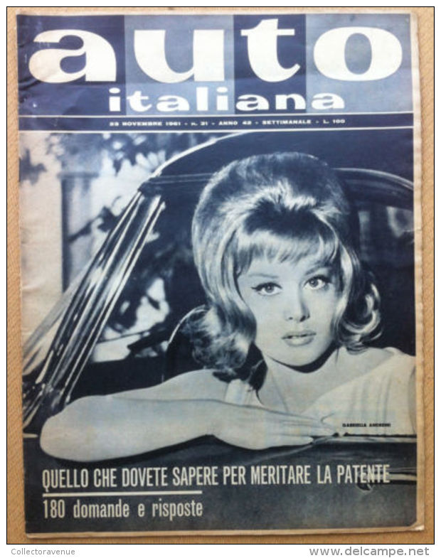 Auto Italiana - 1961 N? 31 - Autostrada Modena Brennero - Meccanica - Corse - Non Classés