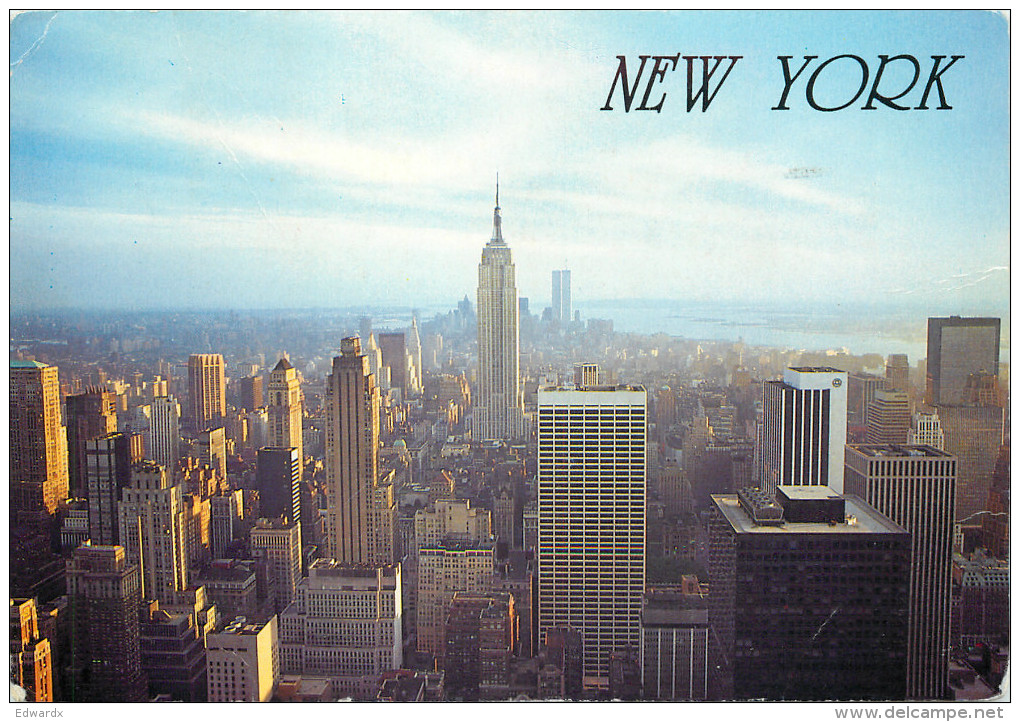 Aerial View, New York City NYC, New York, United States US Postcard Posted 2000 Stamp - Other & Unclassified