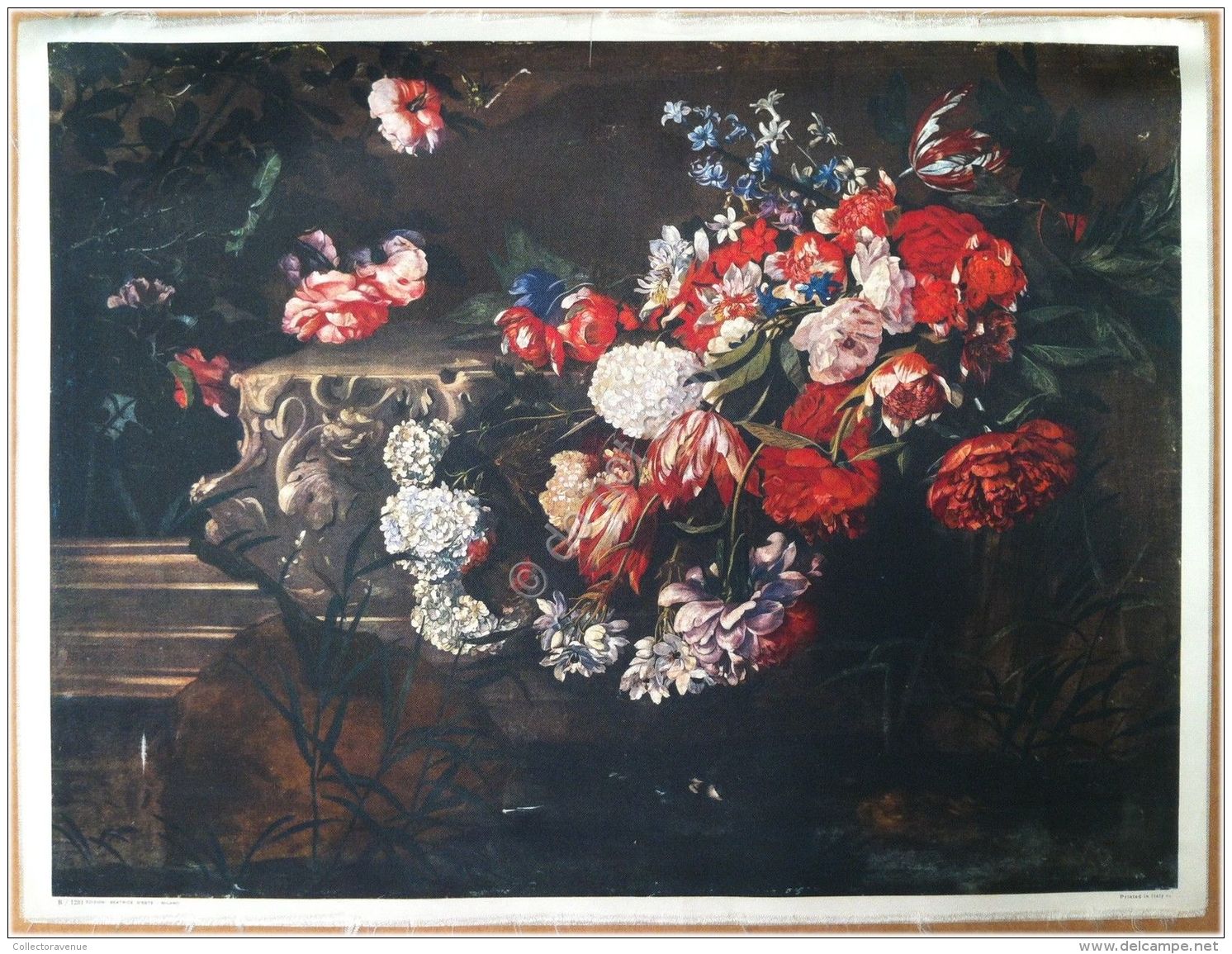 Edizioni Beatrice D'Este N.1281 -  Fiori - Flowers - Stampa Su Seta - Print Silk - Stampe & Incisioni