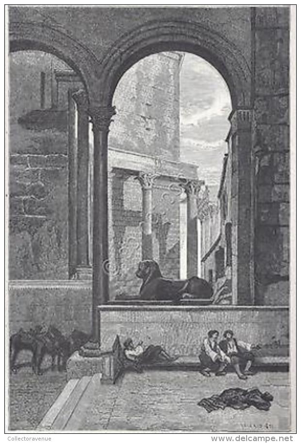 Incisione Engraving Spalato Palazzo Di Diocleziano 1877 - Illustrazione Italiana - Stampe & Incisioni