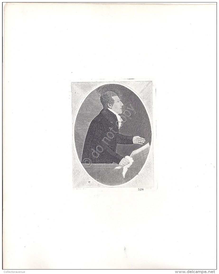 John Kay - Litografia Inglese - N. 324 - Rev. Henry Grey A.M. - 1838 - Stampe & Incisioni