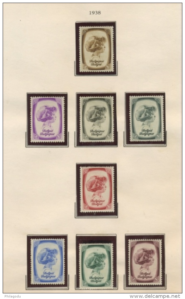 BELGIQUE AVANT 1940  Collection De Tp Avec Charnière  Cote 13600 Euros Avec De Bonnes Valeurs - Collections