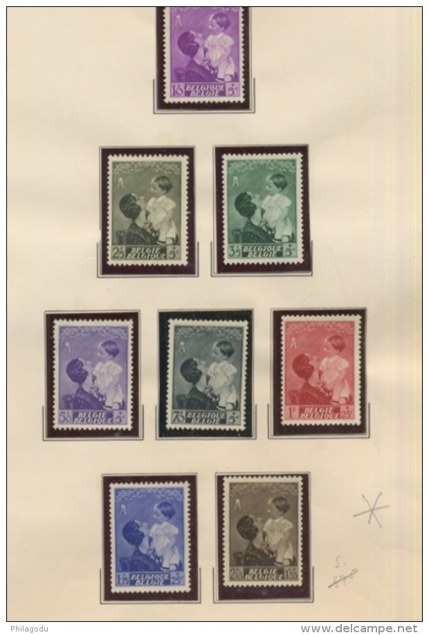 BELGIQUE AVANT 1940  collection de tp avec charnière  cote 13600 euros avec de bonnes valeurs