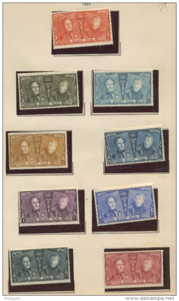 BELGIQUE AVANT 1940  collection de tp avec charnière  cote 13600 euros avec de bonnes valeurs