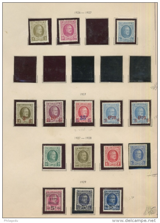 BELGIQUE AVANT 1940  collection de tp avec charnière  cote 13600 euros avec de bonnes valeurs