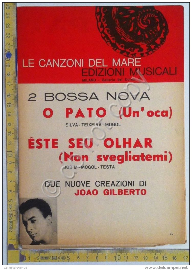 Spartito - Score - Bossa Nova - Joao Gilberto - 1963 - O Pato - ?ste Seu Olhar - Partitions Musicales Anciennes