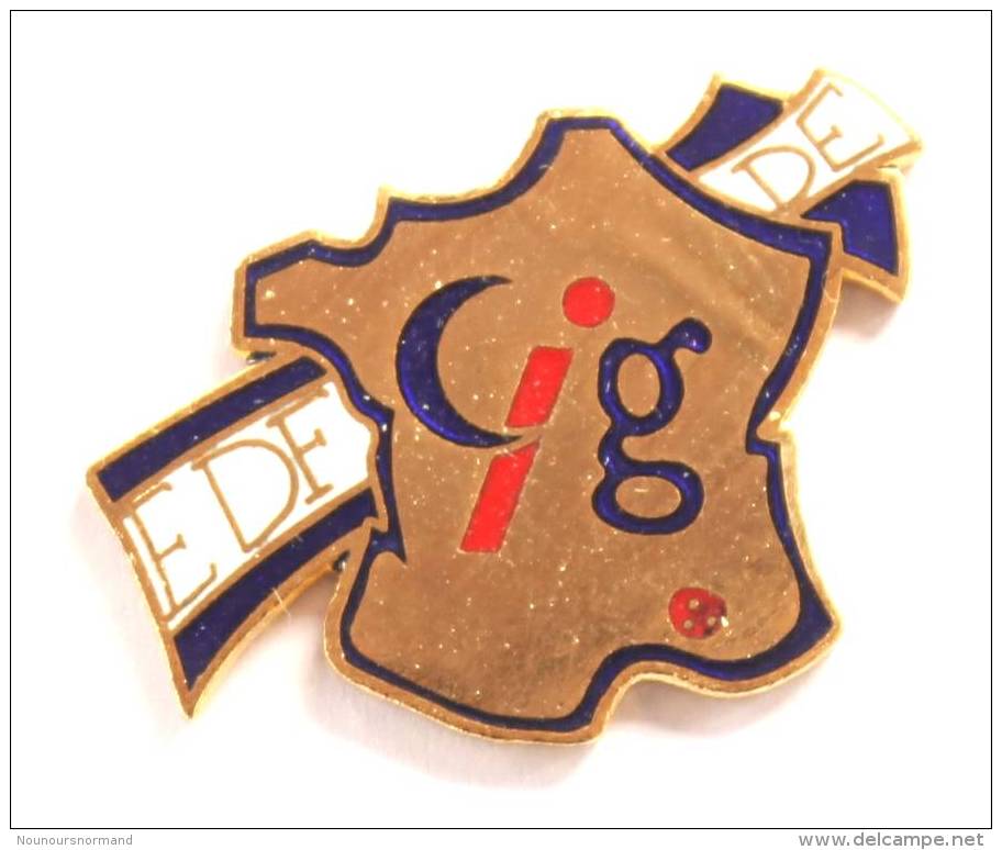 Pin's EDF DE - CIG - Carte De France - F916 - EDF GDF