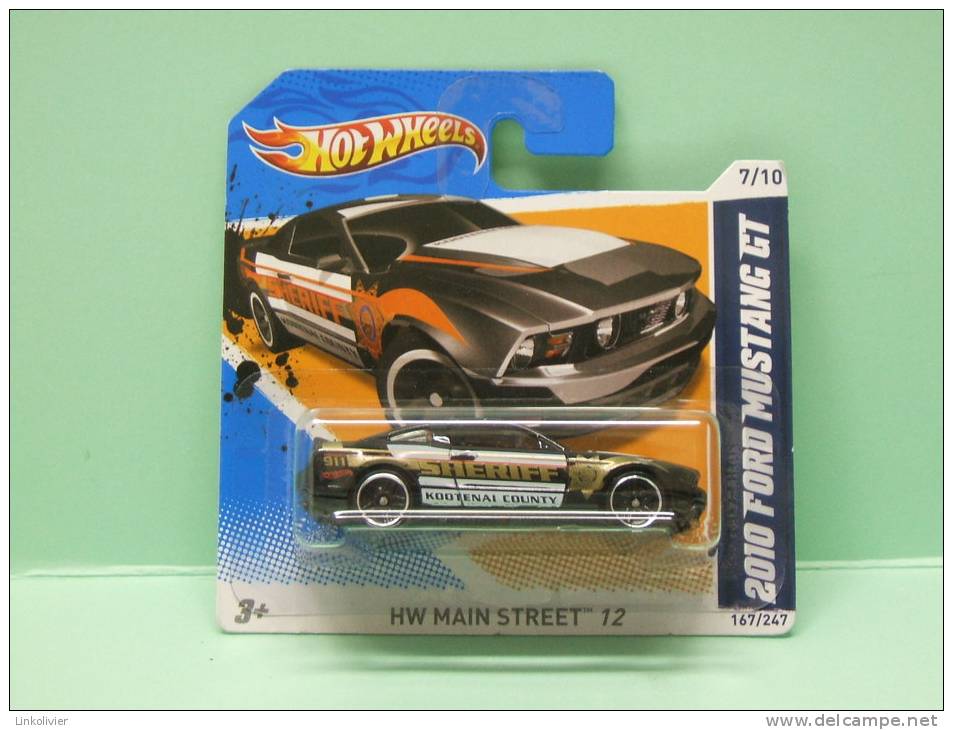 FORD MUSTANG GT 2010 Sheriff - HW Main Street 2012 - HOTWHEELS Hot Wheels Mattel 1/64 EU Blister - HotWheels