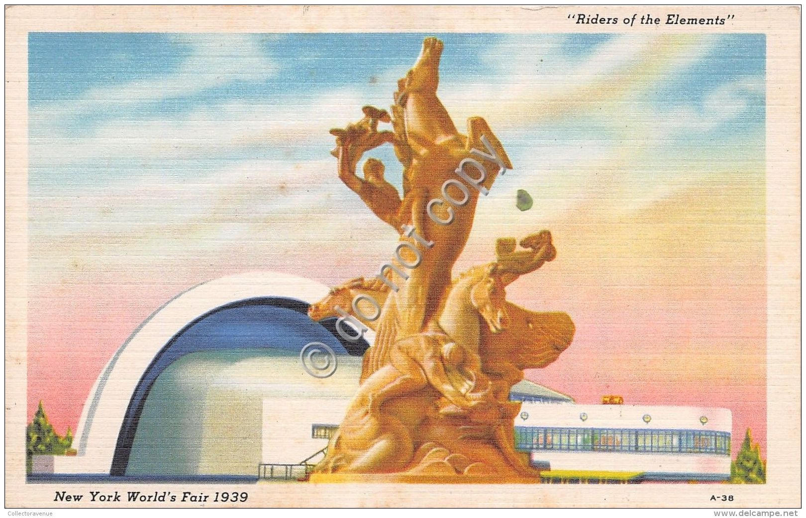 Cartolina - Postcard - New York - World's Fair 1939 - Riders Of The Elements - Mondo