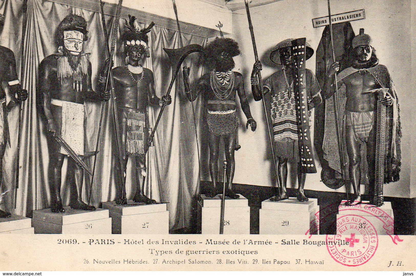 PK - CP - AK - Paris - Hôtel De Invalides - Musée De L'Armée - Salle Bougainville - Types De Guerriers Exotique - Museen