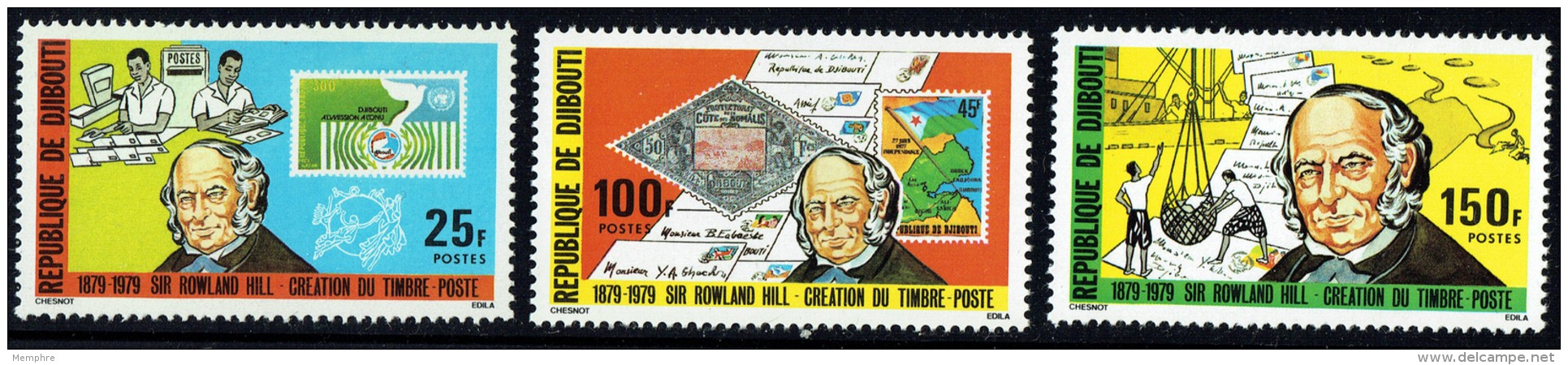 1979  Centenaire De La Mort De Rowland Hill ** - Dschibuti (1977-...)