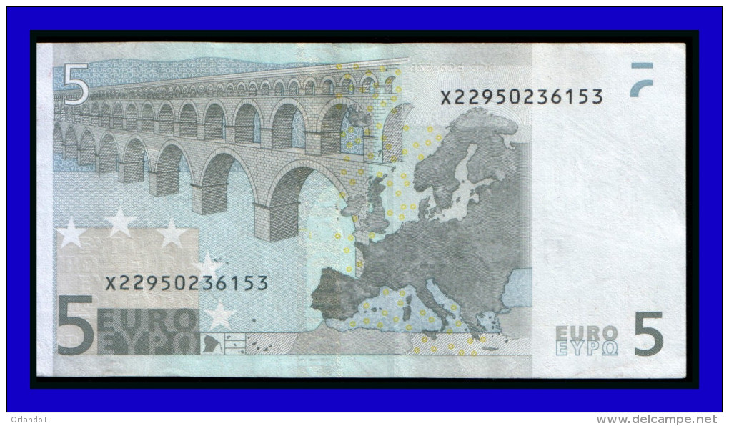 5 EURO "X"GERMANY Firma TRICHET P011 G5 SEE SCAN!!!!!! - 5 Euro