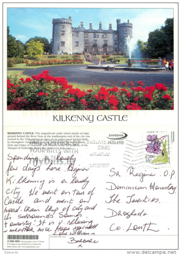 Kilkenny Castle, Kilkenny, Ireland Postcard Posted 2010 Stamp - Kilkenny