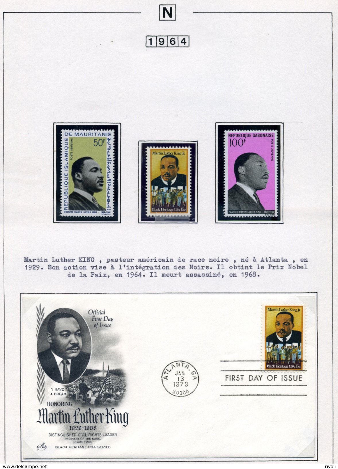 CELEBRITE 1964 MARTIN LUTHER KING - Martin Luther King